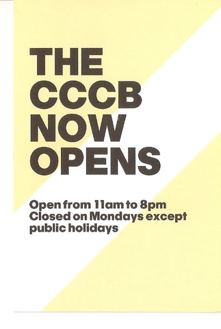 Postal 027719 : The CCCB Now opens