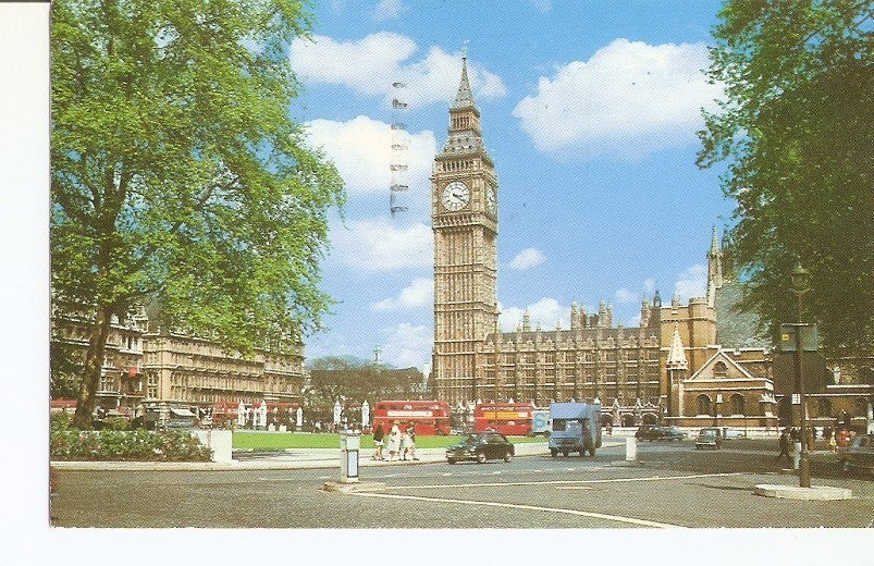 Postal 027758 : Big Ben & Parliament Square, London