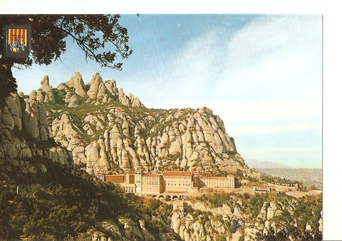 Postal 027808 : El monasterio desde el camino de San Miguel. Montserrat