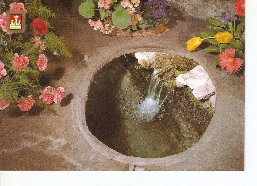 Postal 027845 : Lourdes, La sorgente zampillante a Massabielle