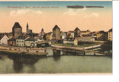 Postal 027889 : Strassburg i. Els. Bei den gedeckten Brücken