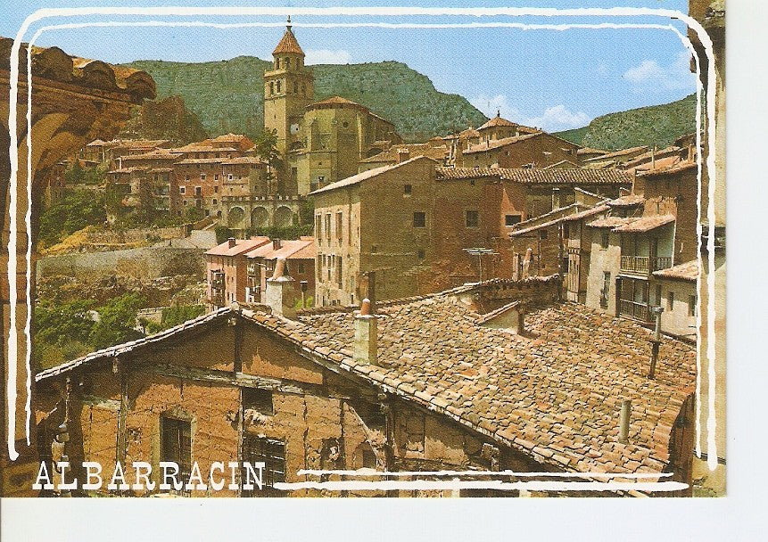 Postal 027976 : Albarracin (Teruel), Ciudad Historial y Monumental, vista parcial y Torre Catedral