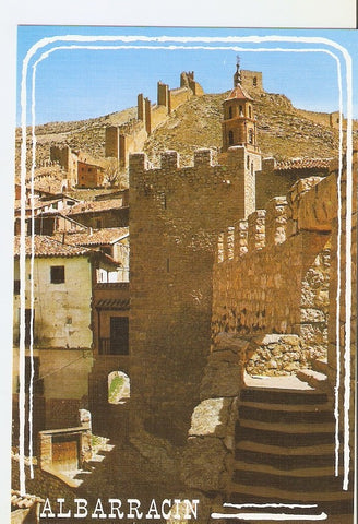 Postal 027977 : Albarracin (Teruel), Monumento Nacional Torreon y Muralla