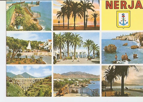 Postal 027980 : nerja (Costa del Sol), vistas varias