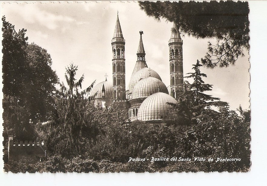 Postal 028055 : Padova - Basilica del Santo y vista de Pontecorvo