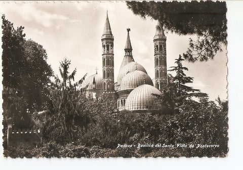 Postal 028055 : Padova - Basilica del Santo y vista de Pontecorvo