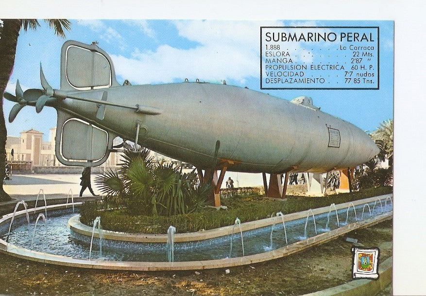 Postal 028093 : Cartagena, Submarino Peral. 1o del Mundo