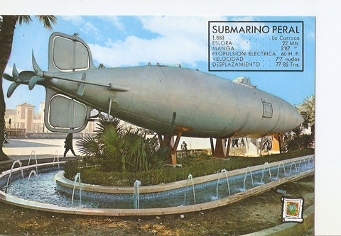 Postal 028093 : Cartagena, Submarino Peral. 1o del Mundo