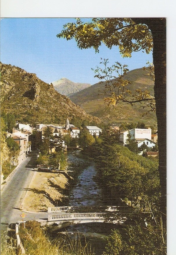 Postal 028109 : Ribas de Freser (Gerona), vista panoramica y rio Freser