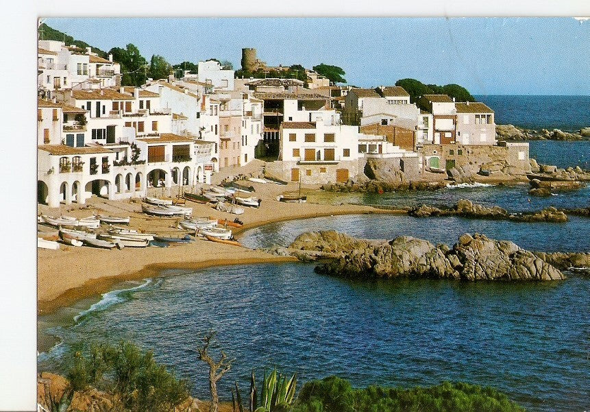 Postal 028127 : Calella de Palafrugell, Costa Brava. Vista parcial de la playa