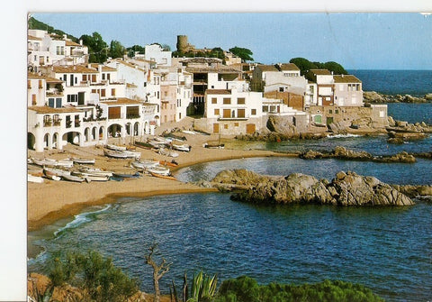 Postal 028127 : Calella de Palafrugell, Costa Brava. Vista parcial de la playa