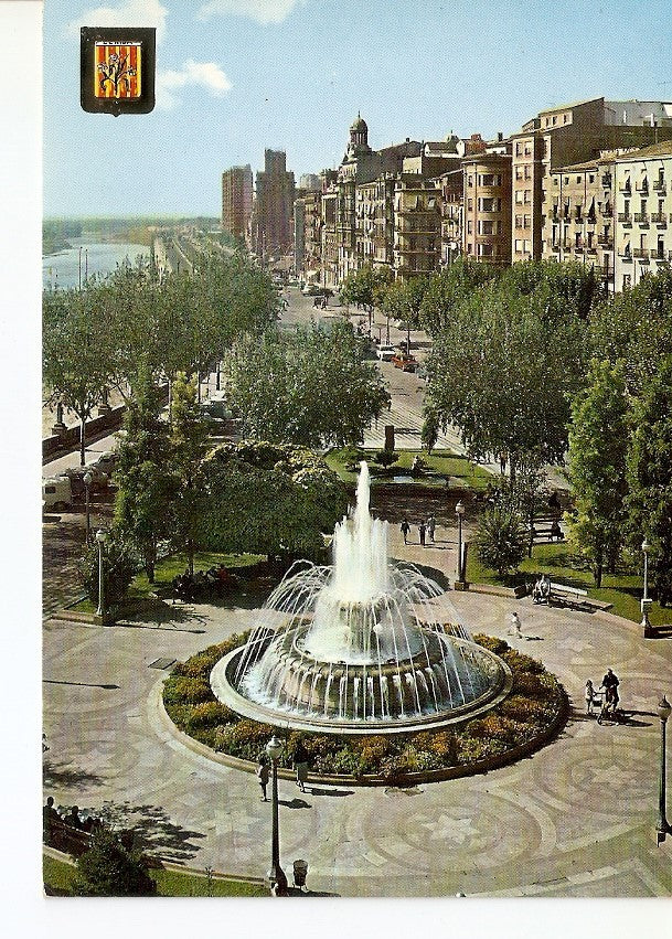 Postal 028128 : Lleida, Plaça de la Pau i Avinguda de Josep Antoni i de Madrid