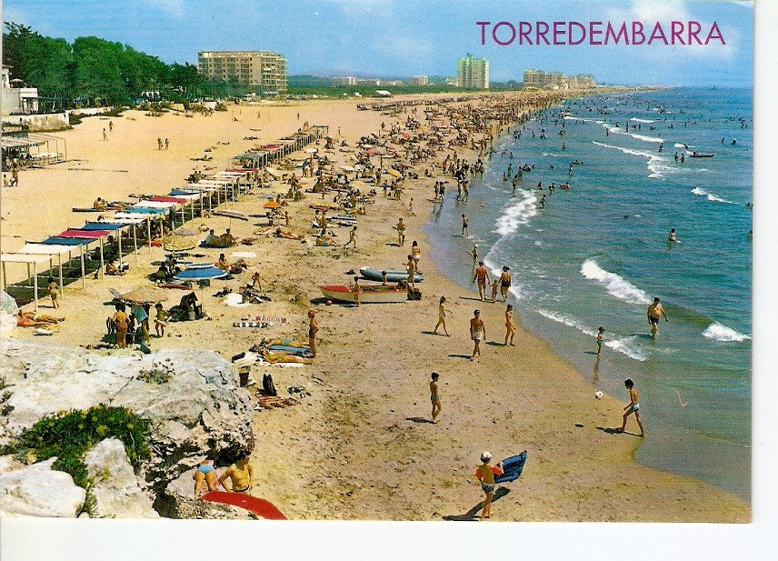 Postal 028134 : Torredembarra (Costa Dorada), playa. Tarragona-España