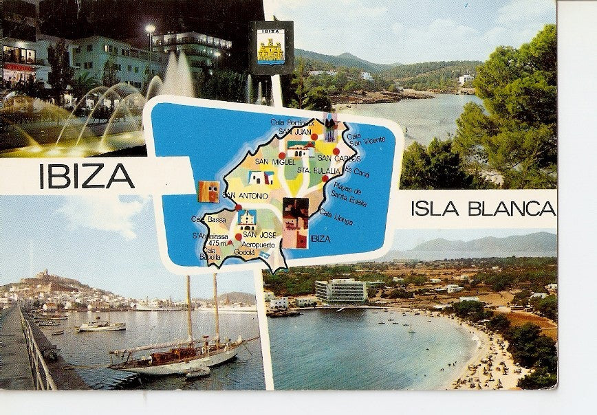 Postal 028154 : Ibiza, Isla Blanca - San Antonio Abad, Arenal de Bertinaitx, Puerto - Santa Eulalia del Rio