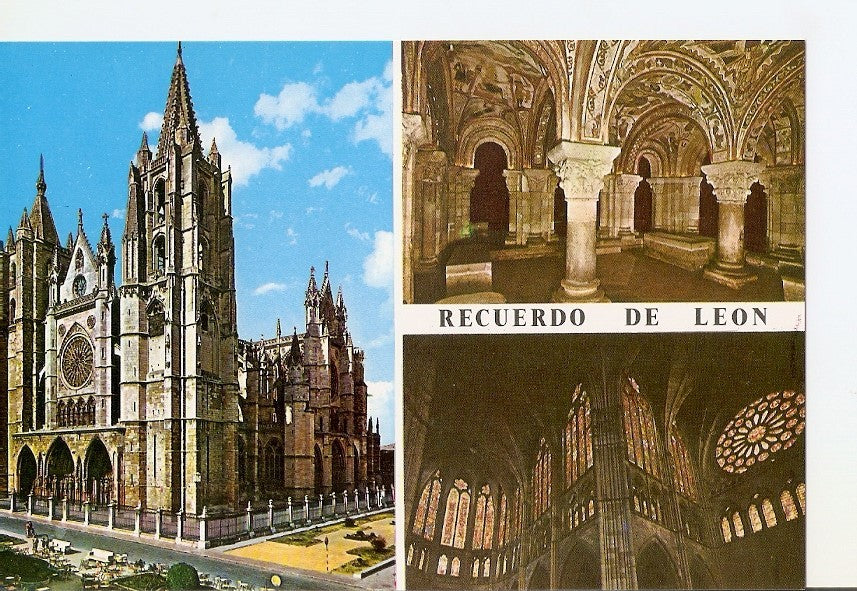 Postal 028171 : Leon. Catedral. Panteon de Reyes, vidrieras