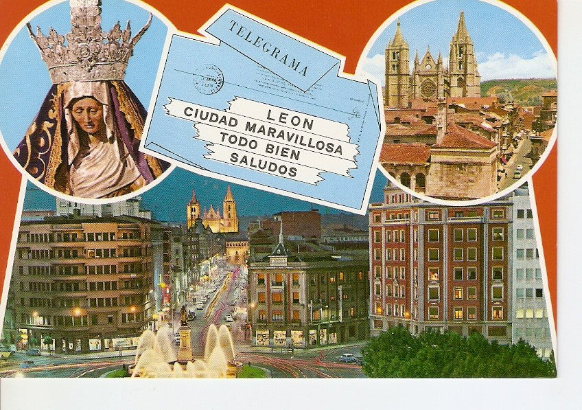 Postal 028173 : Leon. Bellezas de la Ciudad