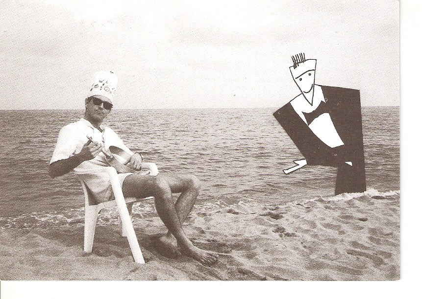 Postal 028218 : Sombre sobre silla en la playa. Melquiades Restaurant