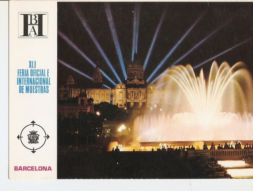 Postal 028222 : Fuente Monumental del Parque de Montjuich, XLI Feria oficial e internacional de muestras, Barcelona