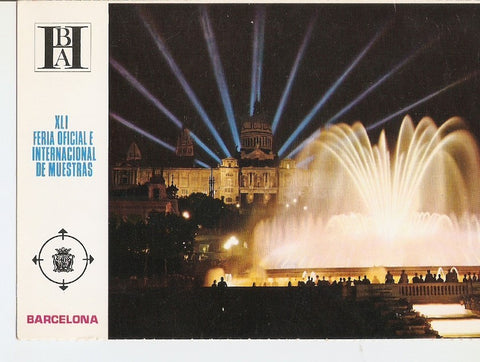 Postal 028222 : Fuente Monumental del Parque de Montjuich, XLI Feria oficial e internacional de muestras, Barcelona