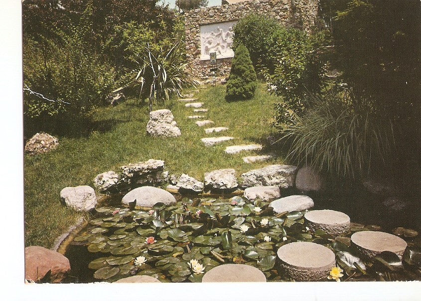 Postal 028249 : Lago y nenufares. Parque-Museo El Pedregal, Fundacion Cultural F. Estrada Saladich. Bellaterra (Barcelona)