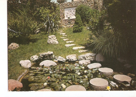 Postal 028249 : Lago y nenufares. Parque-Museo El Pedregal, Fundacion Cultural F. Estrada Saladich. Bellaterra (Barcelona)