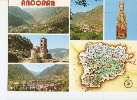 Postal 028273 : Valls dAndorra, Diversos aspectos de les Valls i la patrona dAndorra