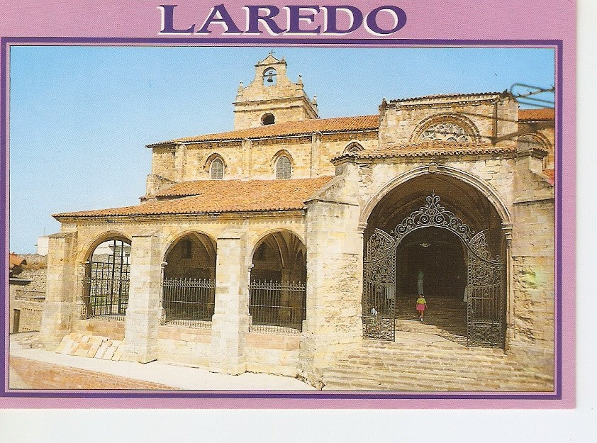 Postal 028297 : Laredo (Cantabria), iglesia Santa Maria de la Asuncion