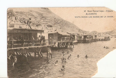 Postal 028329 : Bazar Pasqueal Lopez - Alicante, Vista desde los Baños de la Diana