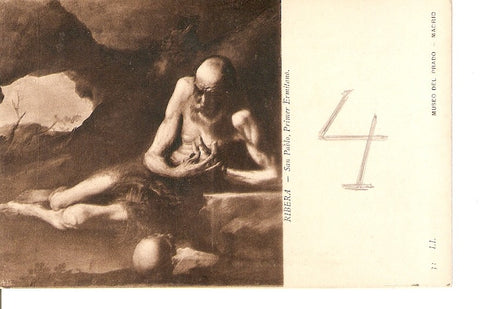 Postal 028353 : Ribera - San Pablo, Primer Ermitaño. Museo del Prado Madrid