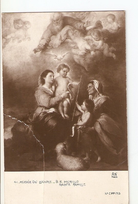 Postal 028364 : Musee du Louvre - B.E. Murillo, Sainte Famille