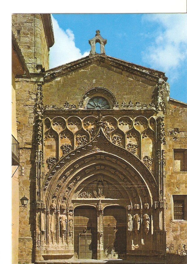 Postal 028444 : Requena, Portada de la Arciprestral del Salvador
