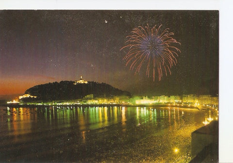 Postal 028471 : San Sebastian. Fuegos artificiales en la Concha