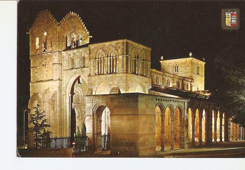 Postal 028480 : Avila, Basilica de San Vicente. Nocturna