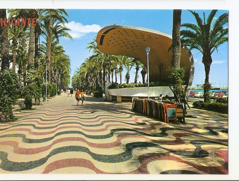 Postal 028492 : Alicante, explanada de España
