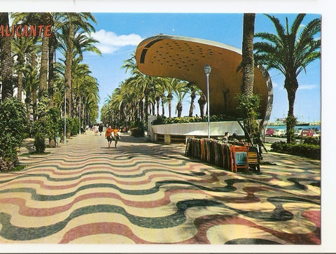Postal 028492 : Alicante, explanada de España