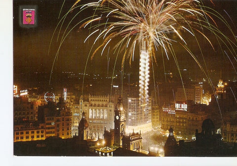 Postal 028495 : Valencia. Vista aerea en Fallas