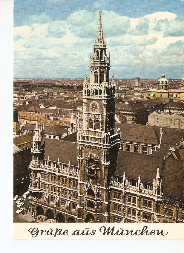 Postal 028519 : München - Munich - Monaco. Rathaus, City Hall, Hôtel de Ville, Palazzo del Comune