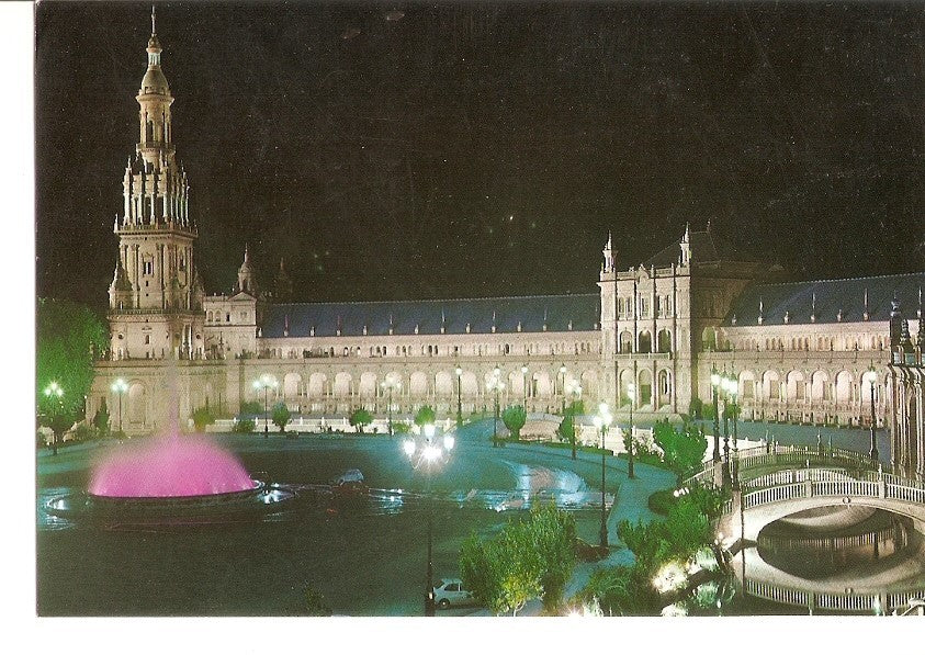 Postal 028523 : Sevilla, Plaza de España; vista parcial