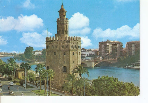 Postal 028525 : Sevilla, Torre del Oro y rio Guadalquivir
