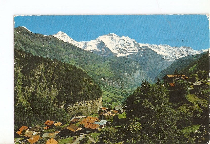 Postal 028572 : Isenfluh, Mönch, Jungfrau, Ebnefluh und Mittaghorn