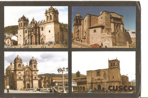 Postal 028602 : Cusco Peru. Catedral, Iglesia Compañia de Jesus, Templo del Sol, Convento de San Francisco