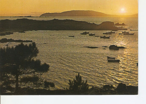 Postal 028658 : Finisterre (La Coruña). Puesta del sol