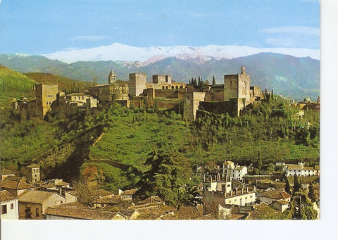 Postal 028700 : Vista general de la Alhambra y Sierra Nevada. Granada