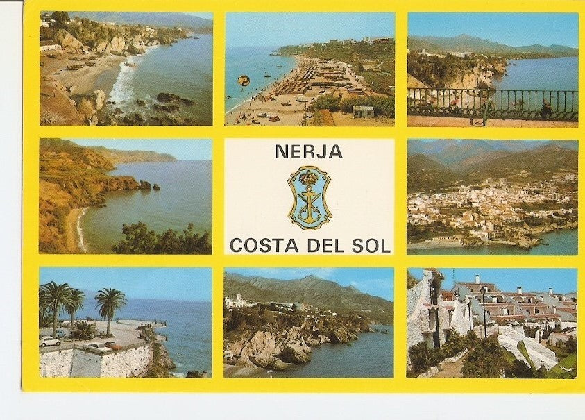 Postal 028704 : Ocho diferentes vistas de la Villa de Nerja. Costa del Sol