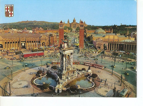 Postal 028730 : Plaza España - Palacio Nacional, Barcelona
