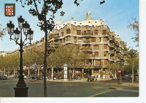 Postal 028733 : Obras de Gaudi. La Pedrera, Paseo de Gracia (Barcelona)