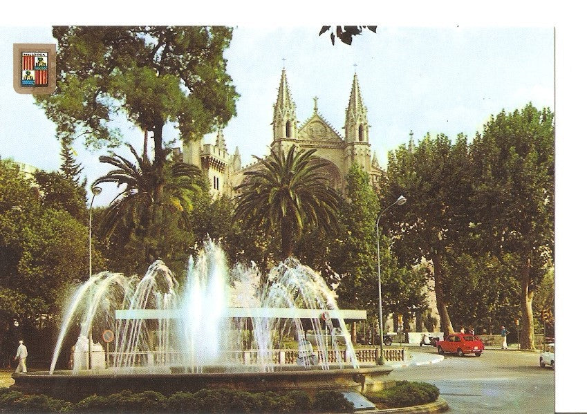 Postal 028770 : Mallorca. Palma. Paseo de Sagrera. Plaza de la Reina y catedral
