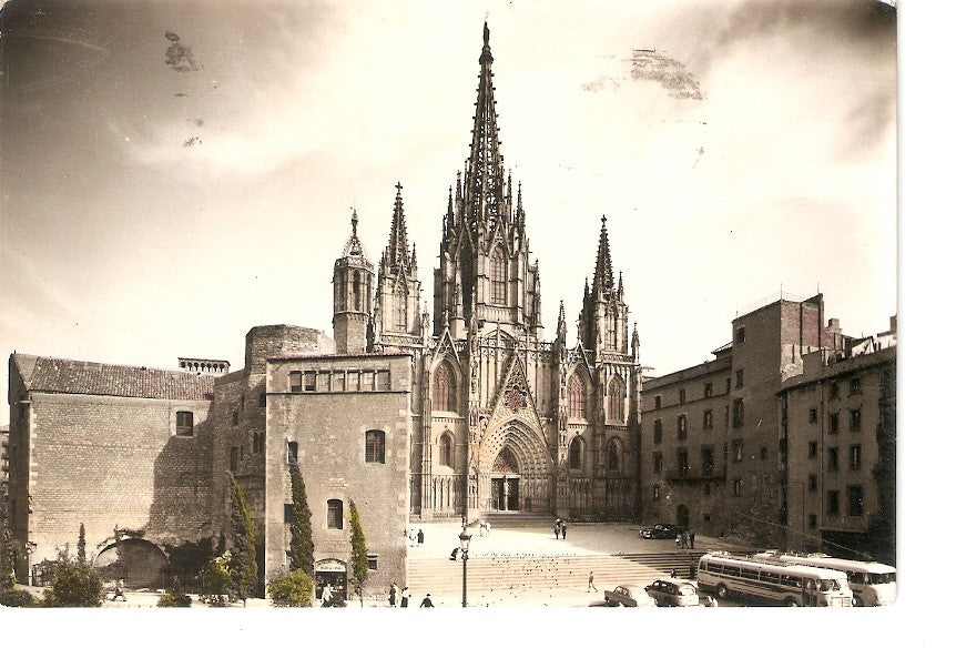 Postal 028819 : Una vista de la Catedral de Barcelona
