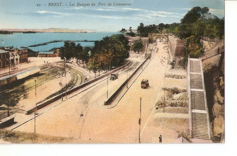 Postal 028833 : Brest. Les Rampes du Port de Commerce