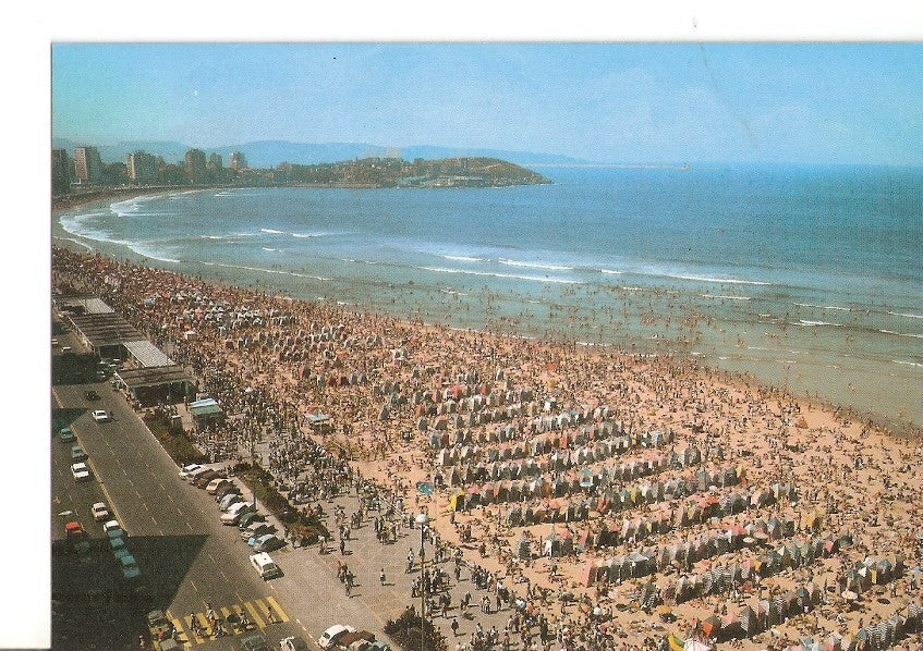 Postal 028887 : Gijon (Asturias), Playa de San Lorenzo